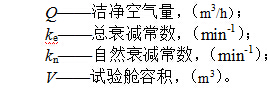 颗粒物污染物的洁净空气量计算公式常量说明