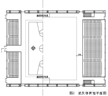 武汉体育馆的平面图