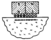 Cross-sectional view of a normal field EMAT